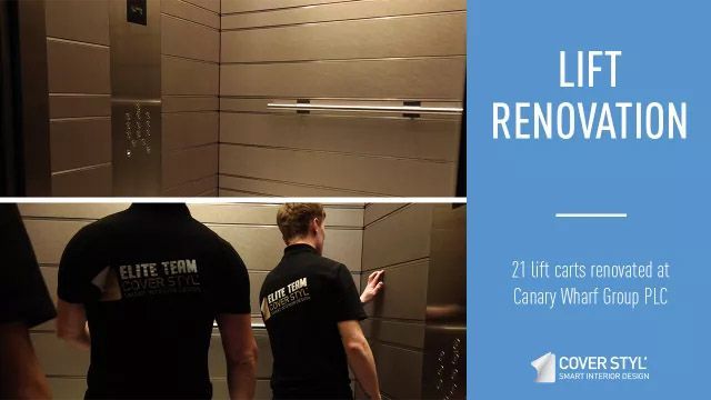 Un moyen rapide de rénover vos cabines d'ascenseur en utilisant les films adhésifs Cover Styl'