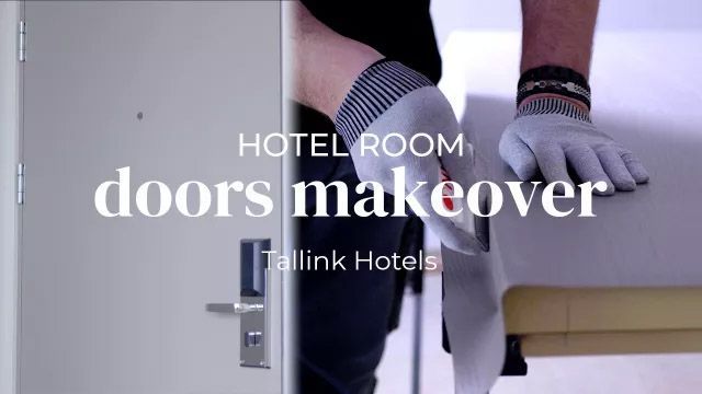 Save time and money by renovating your hotel room doors with adhesive films