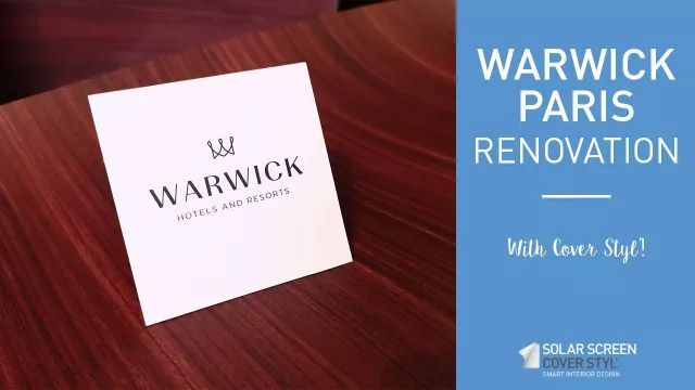 Rénovation de l'hôtel Warwick Paris avec les revêtements adhésifs Cover Styl’®