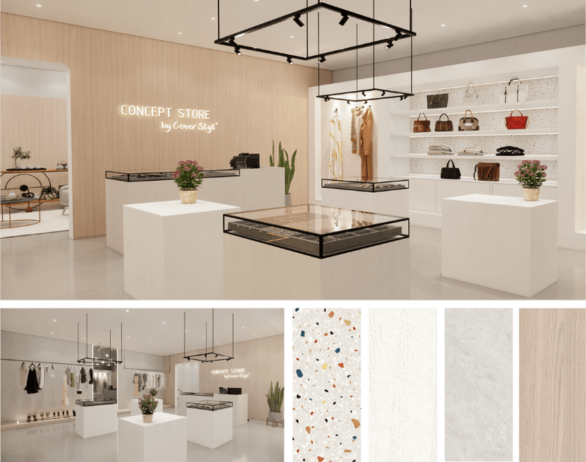 How can self-adhesive films transform a commercial space?