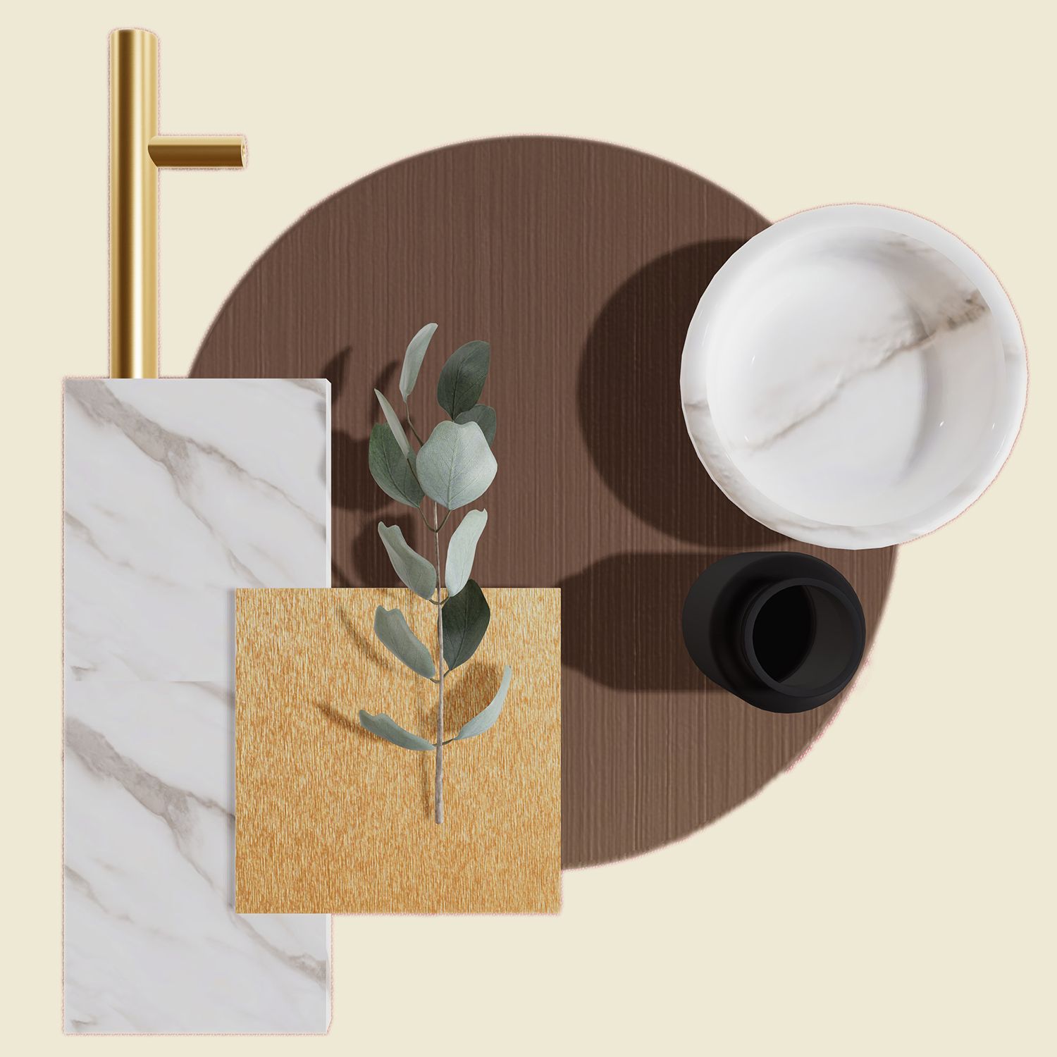 Copper + Marble Bathroom