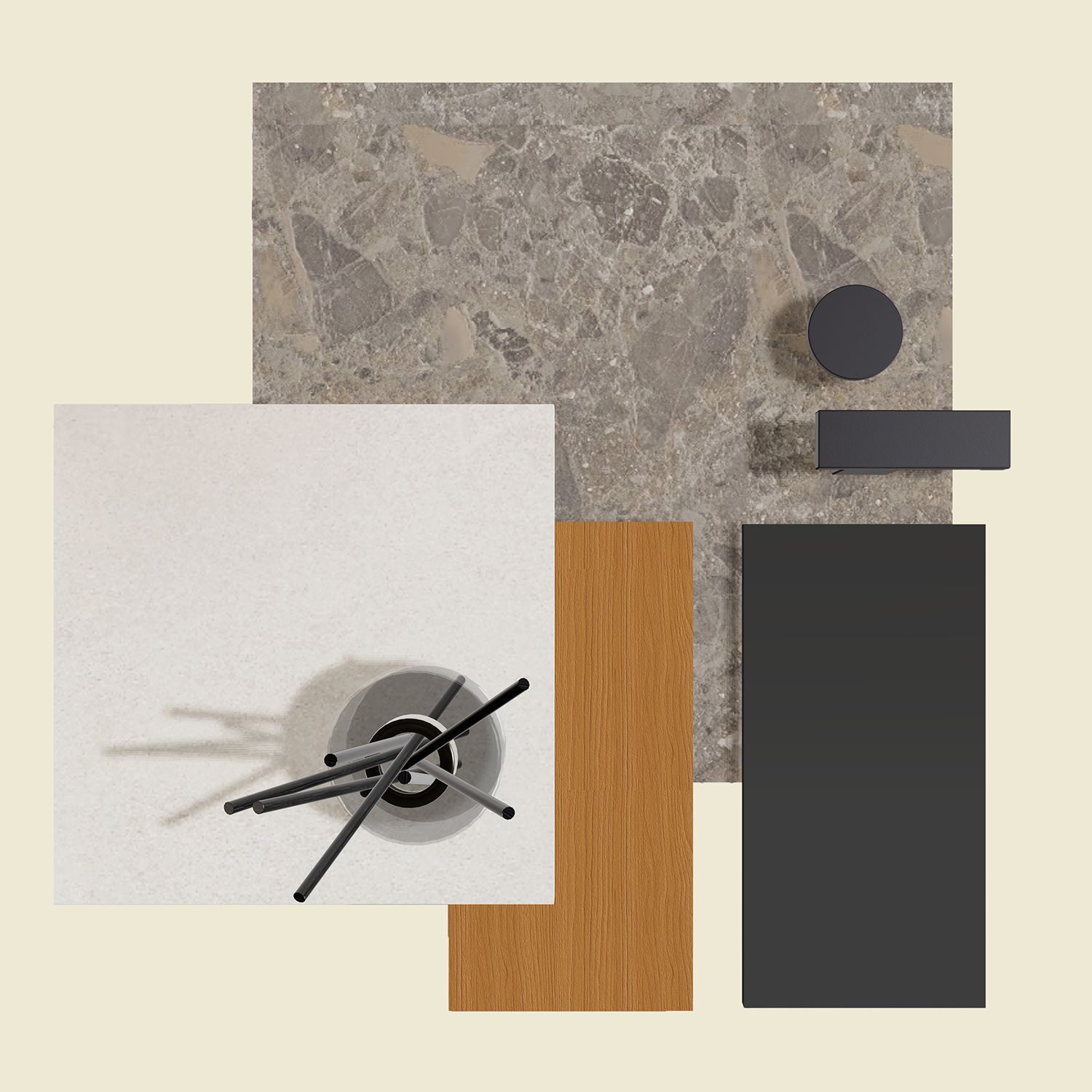 Terrazzo + Graphite Bathroom