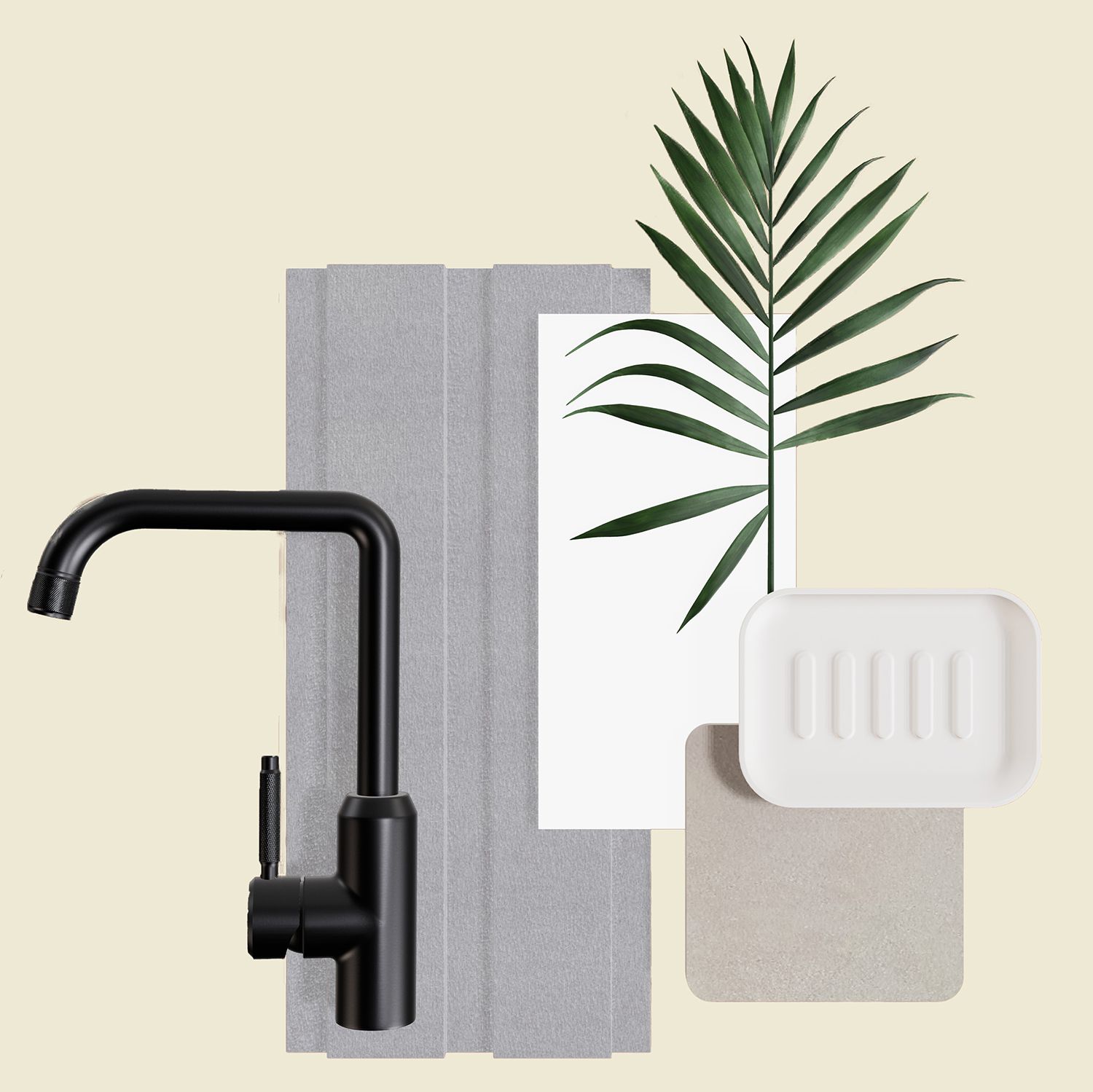 Metallic + White Bathroom