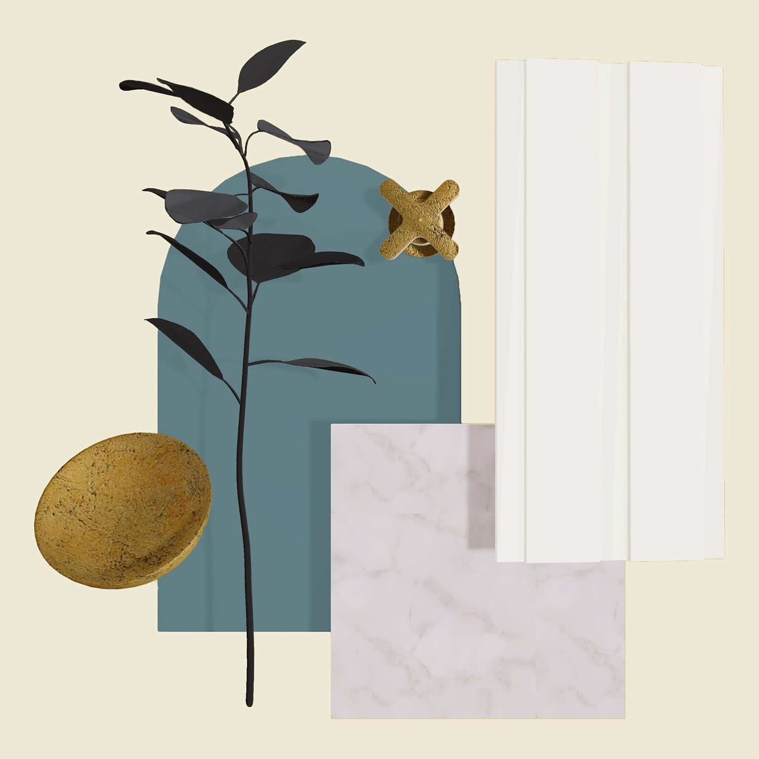 Blues + Marble Kitchen
