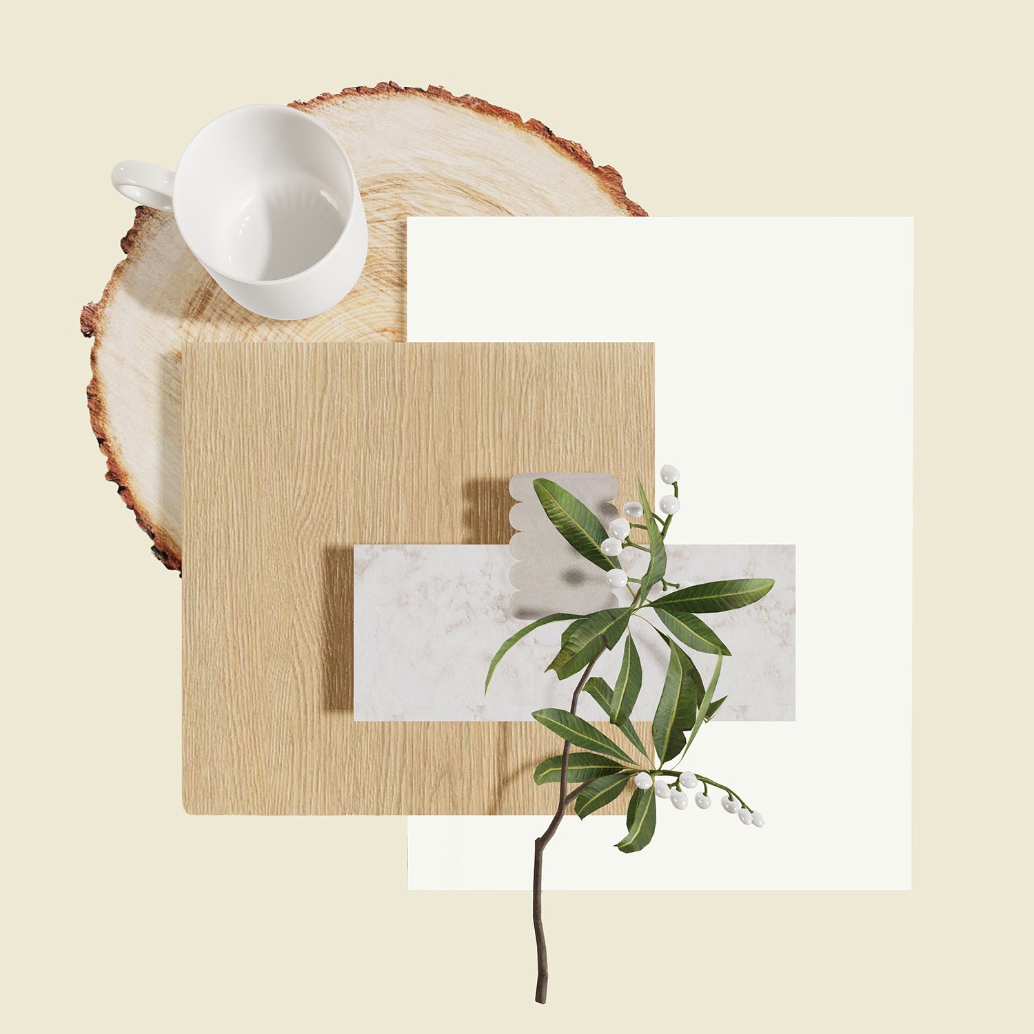 Light Wood + White Kitchen