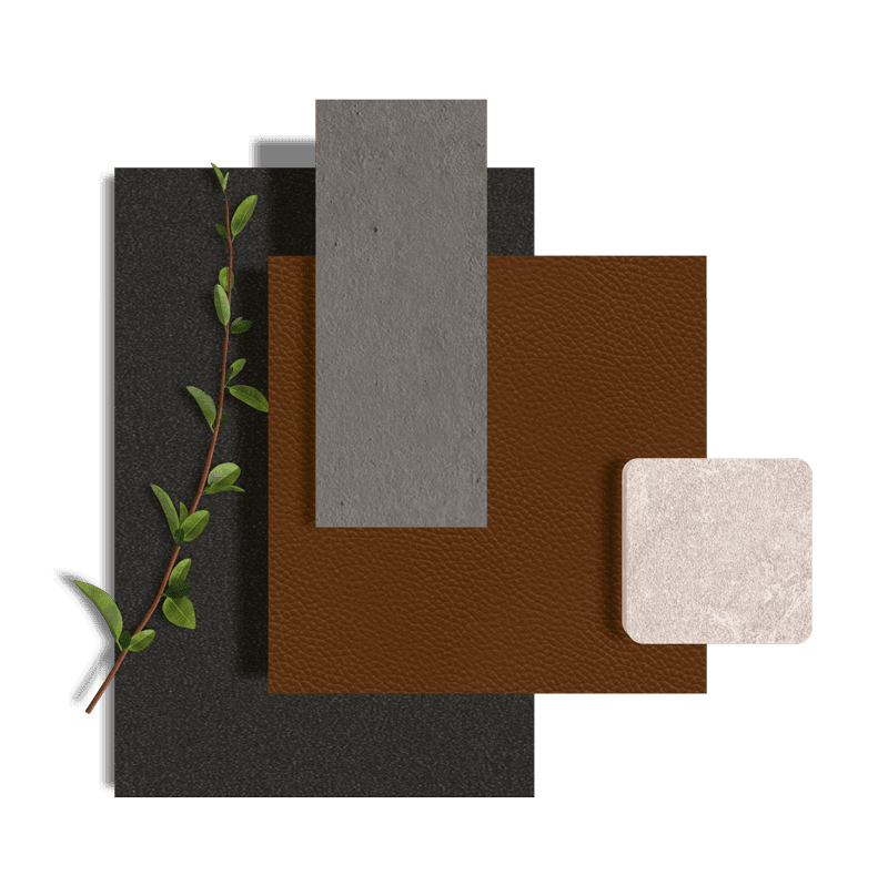 Leather + Concrete Bar